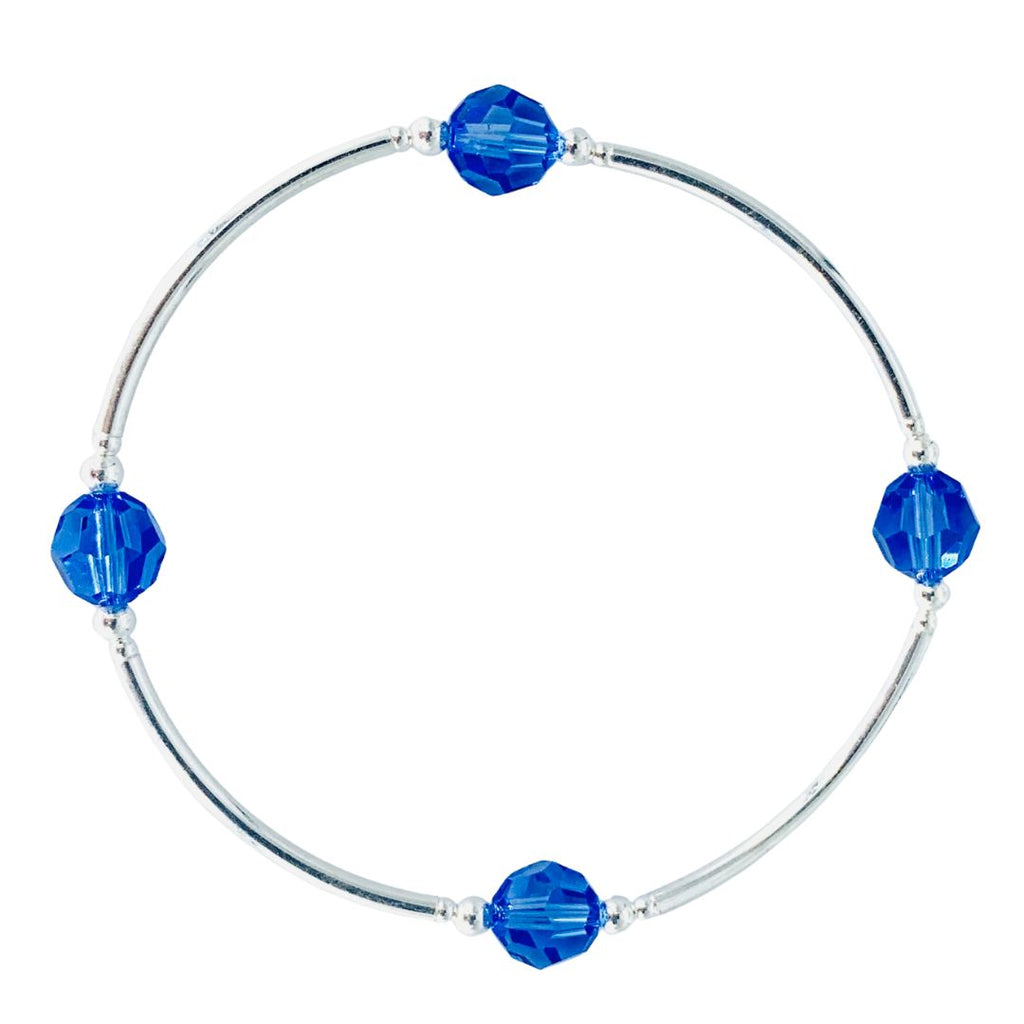 Birthstone Blessing Bracelet for September on Sterling Silver