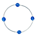 Birthstone Blessing Bracelet for September on Sterling Silver