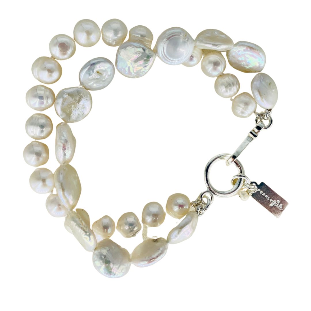 Coin Pearl/ Ring Pearl Bracelet